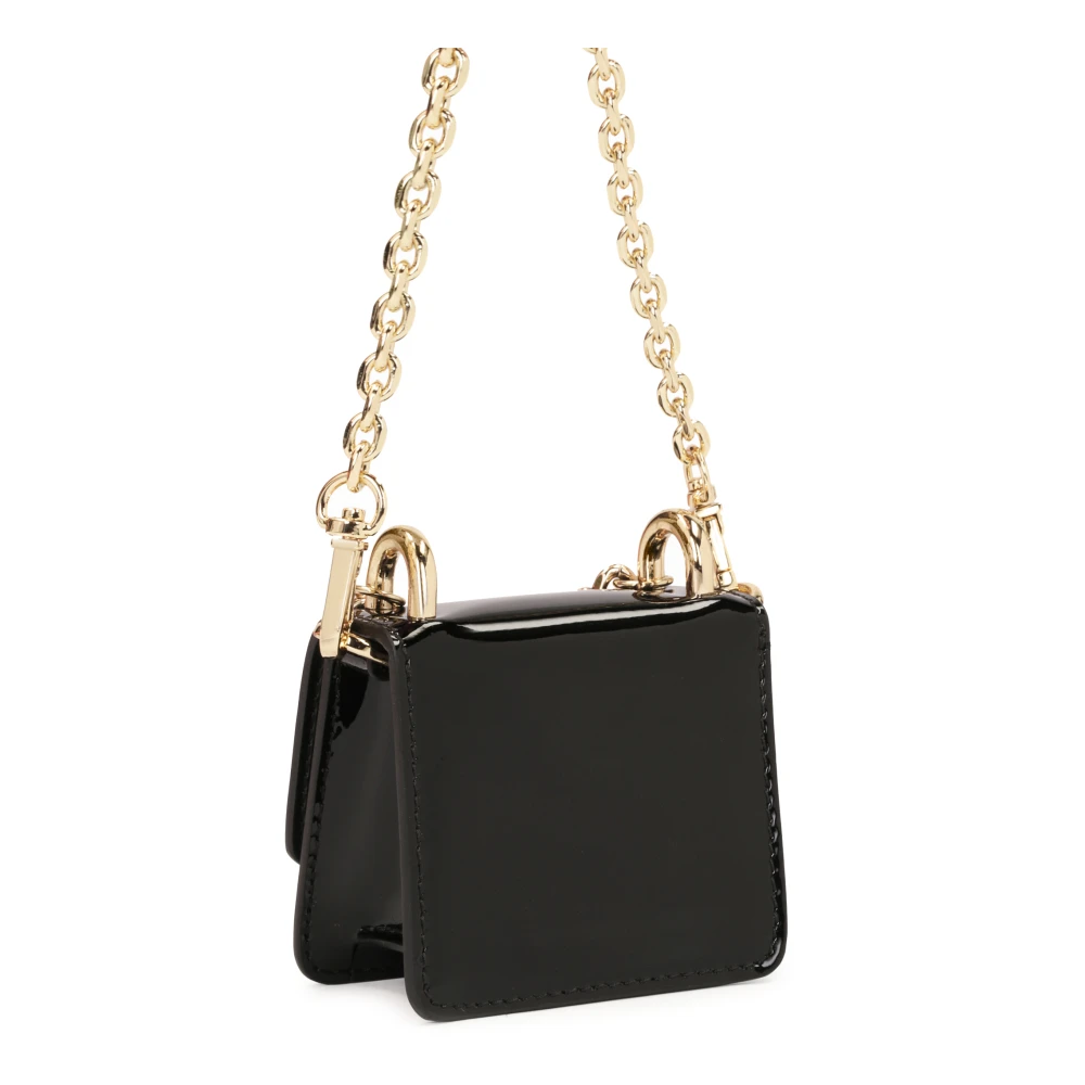 Kazar Gelakte zwarte mini tas aan een ketting Black Dames