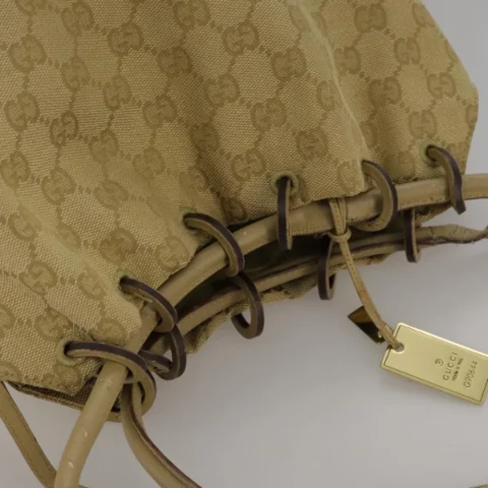 Gucci Vintage Pre-owned Canvas gucci-bags Beige Dames