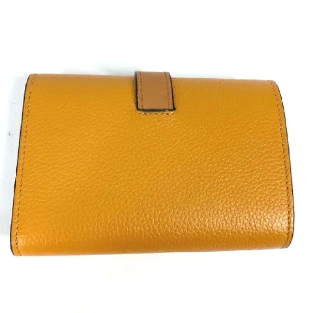 Loewe Pre-owned Leather wallets Yellow Dames