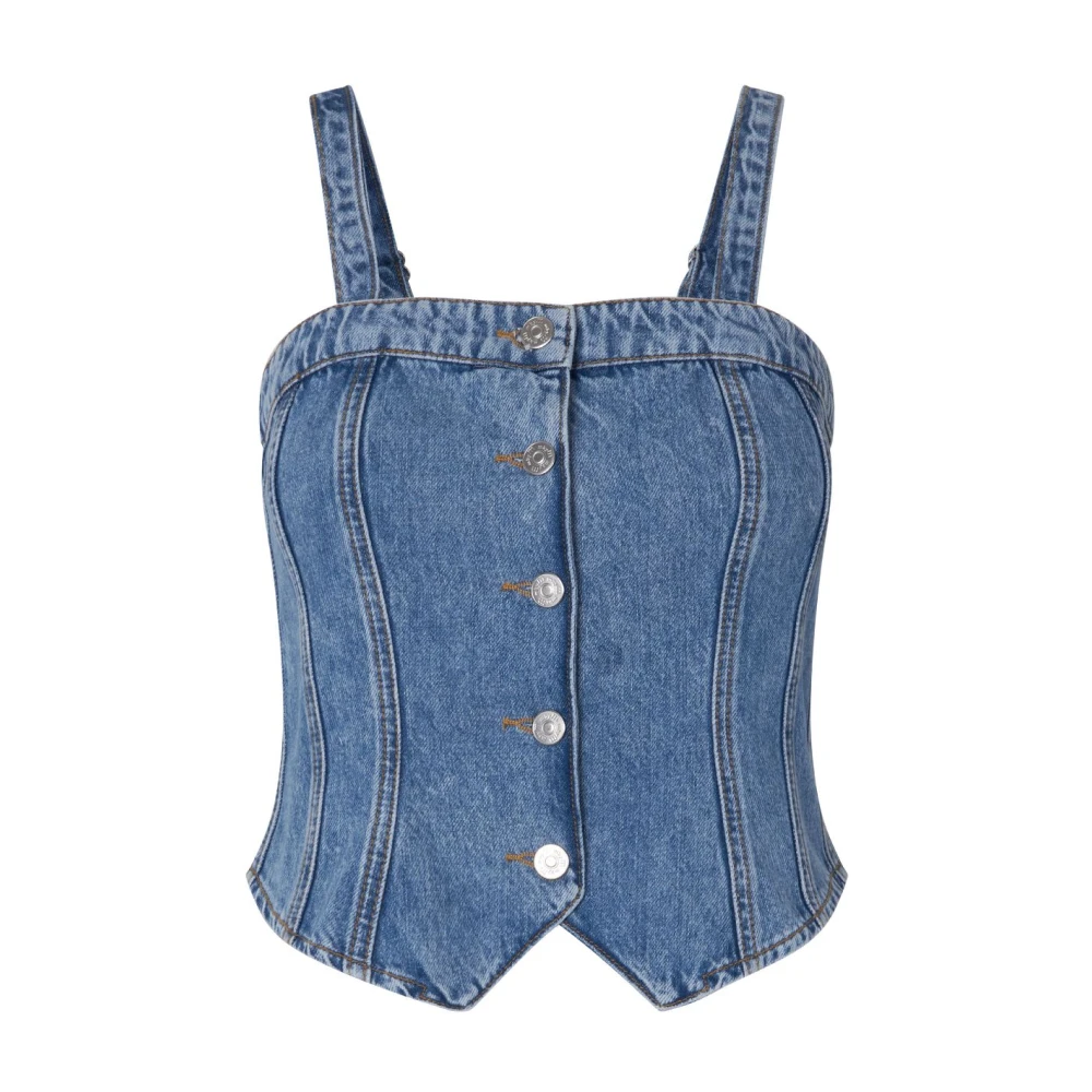 MbyM Denim Corsaria Corset Top Blue Dames