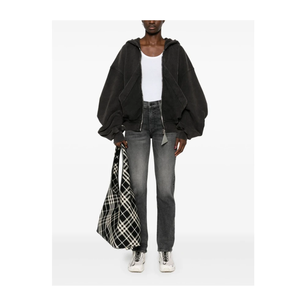 Mother Skinny Jeans Grigio Aw24 Gray Dames