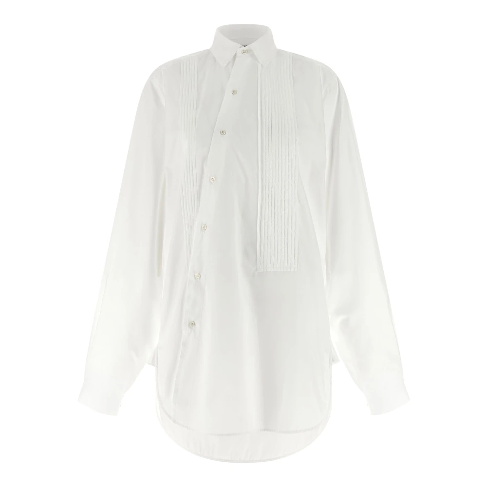 Jejia Women's White Crazy Smoking Plissée Shirt