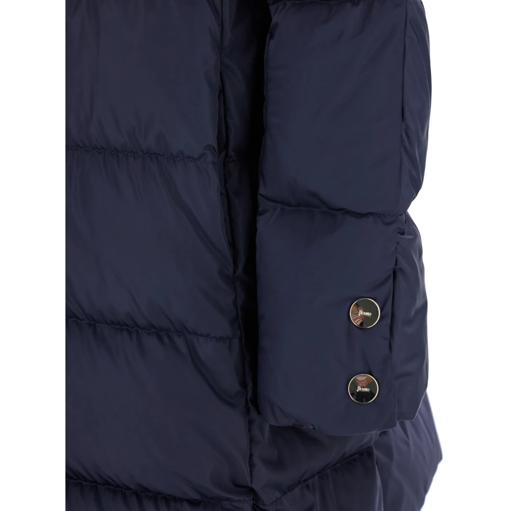Herno Blauwe Donsjas met Gouden Accenten Blue Dames