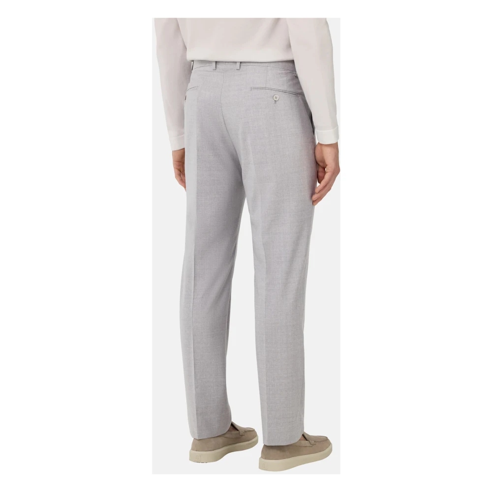 Boggi Milano B Aria B Aria Pure Wool Broek Gray Heren