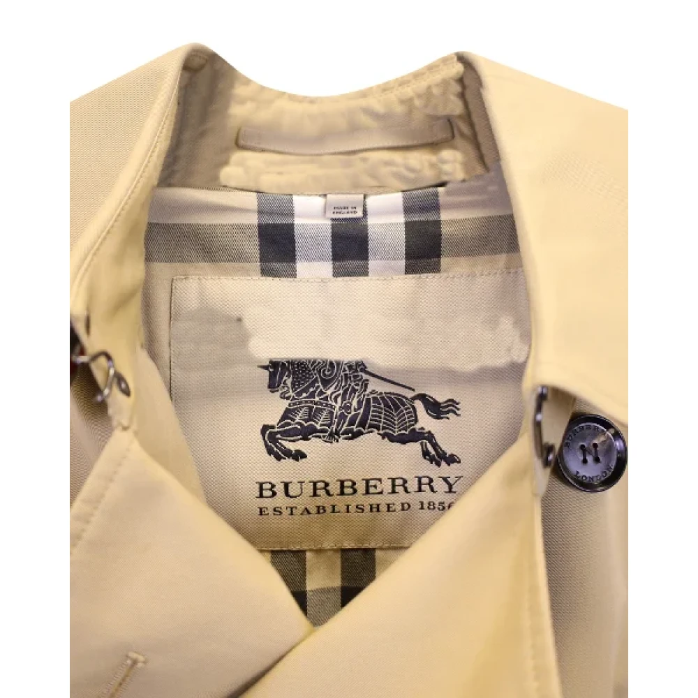 Burberry Vintage Pre-owned Cotton outerwear Beige Heren
