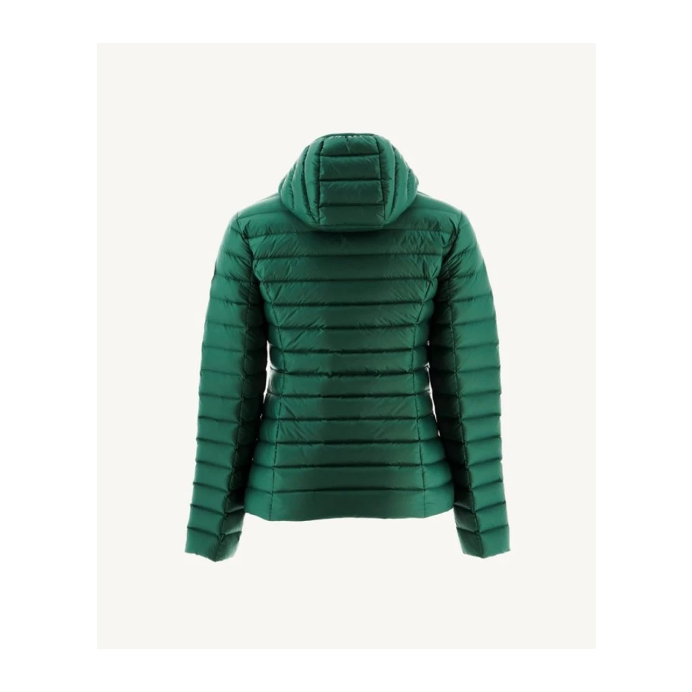 Jott Aansluitende gewatteerde jas met capuchon Groen Green Dames