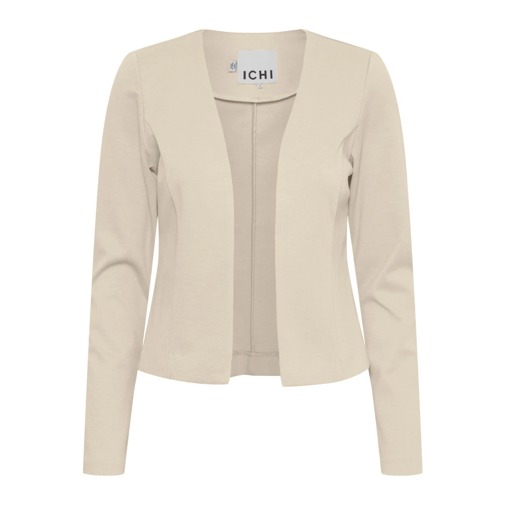 Ichi Beige Elegant Öppen Blazer I Doeskin