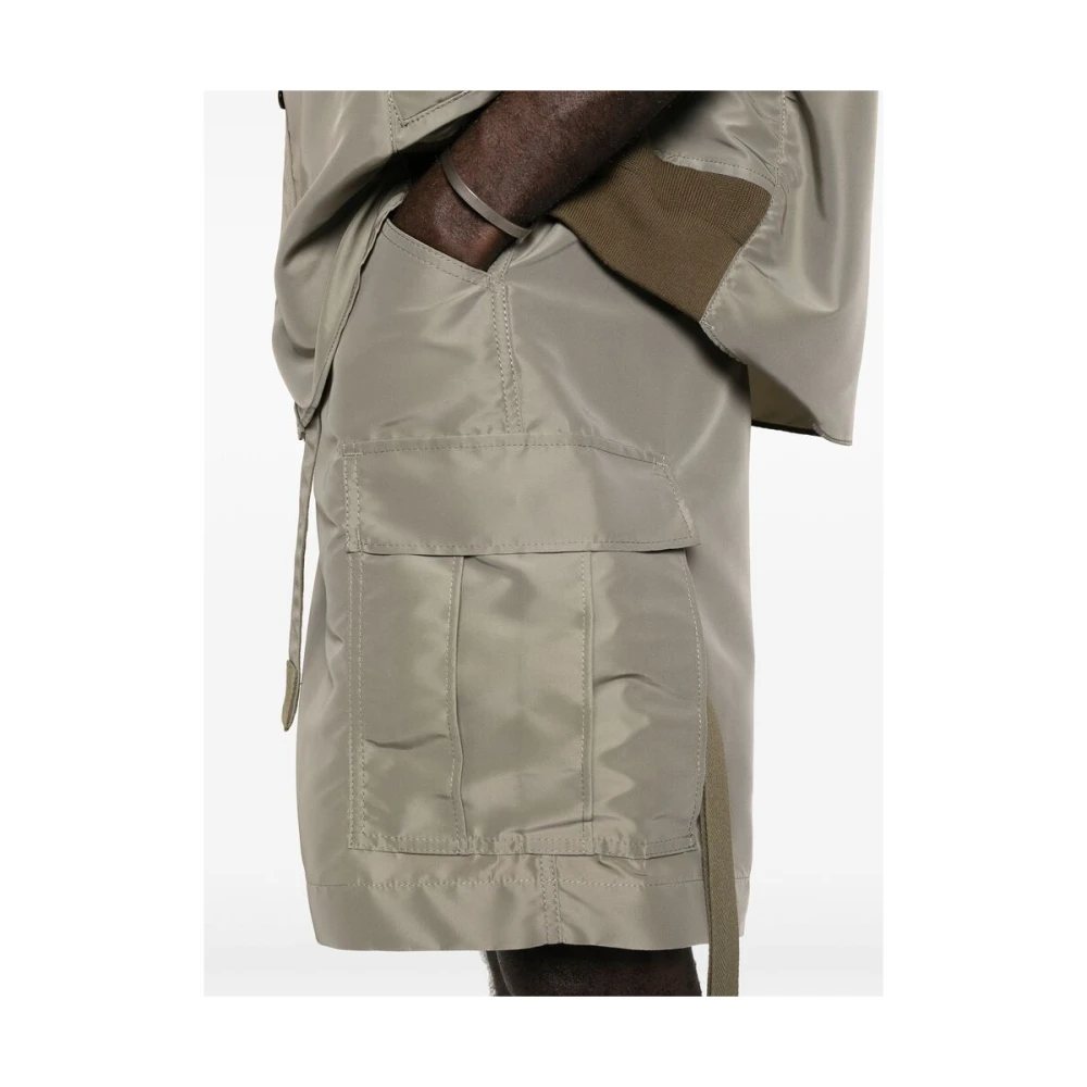 Sacai Cargo Zak Olijfgroene Shorts Green Heren