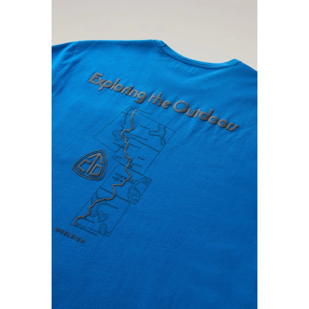Woolrich Heren Trail T-shirt Blauw Blue Heren