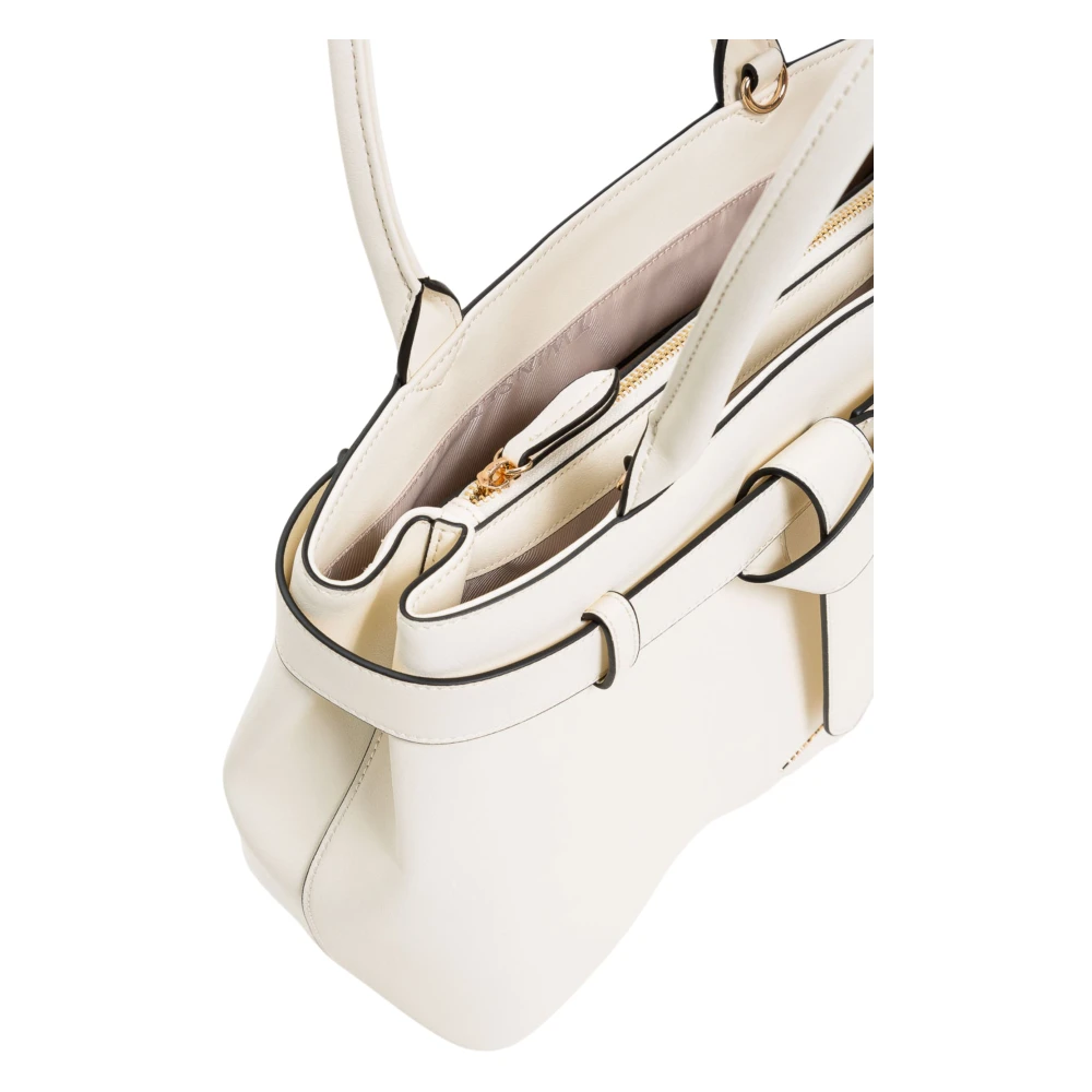 Twinset Stijlvolle Voyage Leren Shopper Tas White Dames