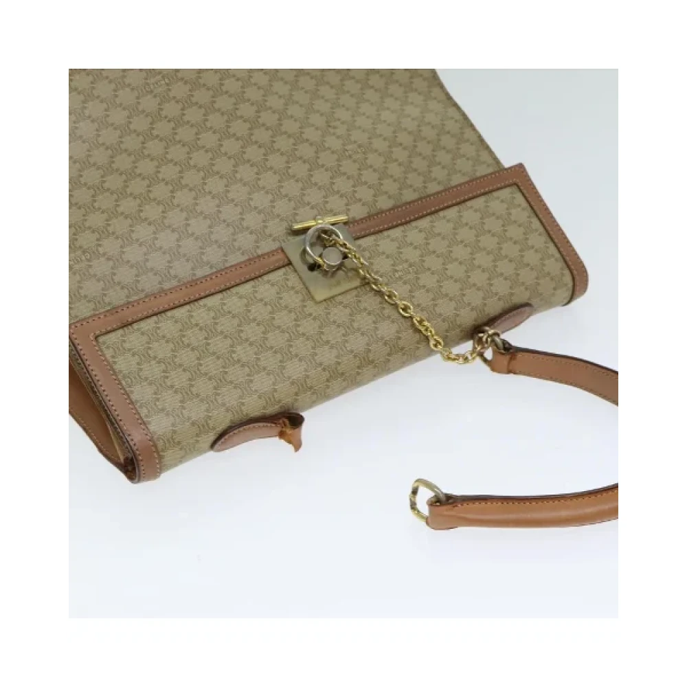 Celine Vintage Pre-owned Canvas handbags Beige Dames