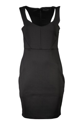 short-black-sleeveless-dress-contrast-details