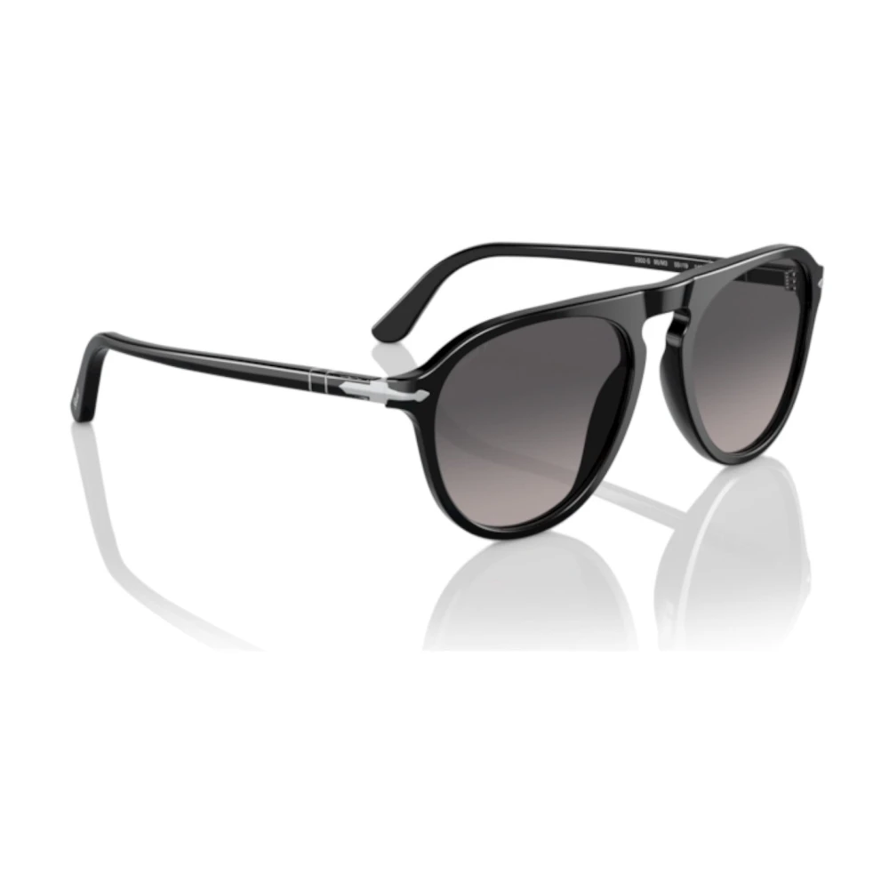 Persol Vintage Oversized Zonnebril met Gepolariseerde Lenzen Black Unisex