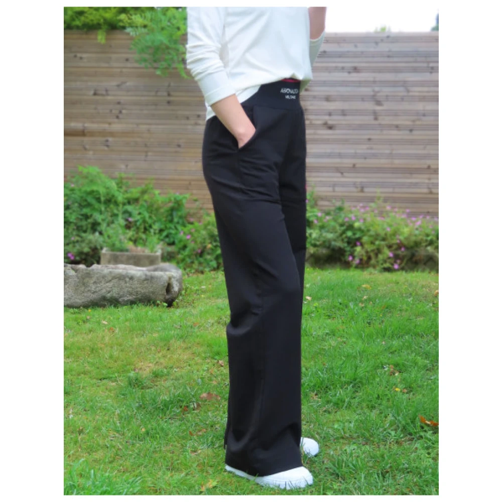 aeronautica militare Wijde Joggingbroek van Katoenmix Black Dames