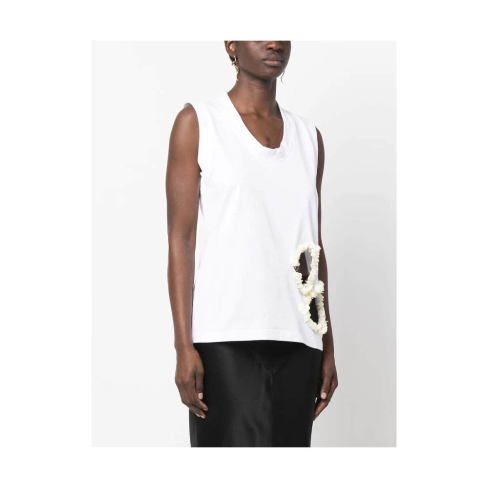 Calcaterra Mouwloze Top White Dames