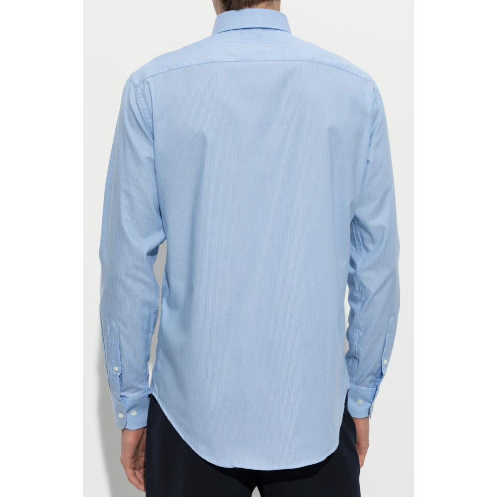 Emporio Armani Katoenen overhemd Blue Heren