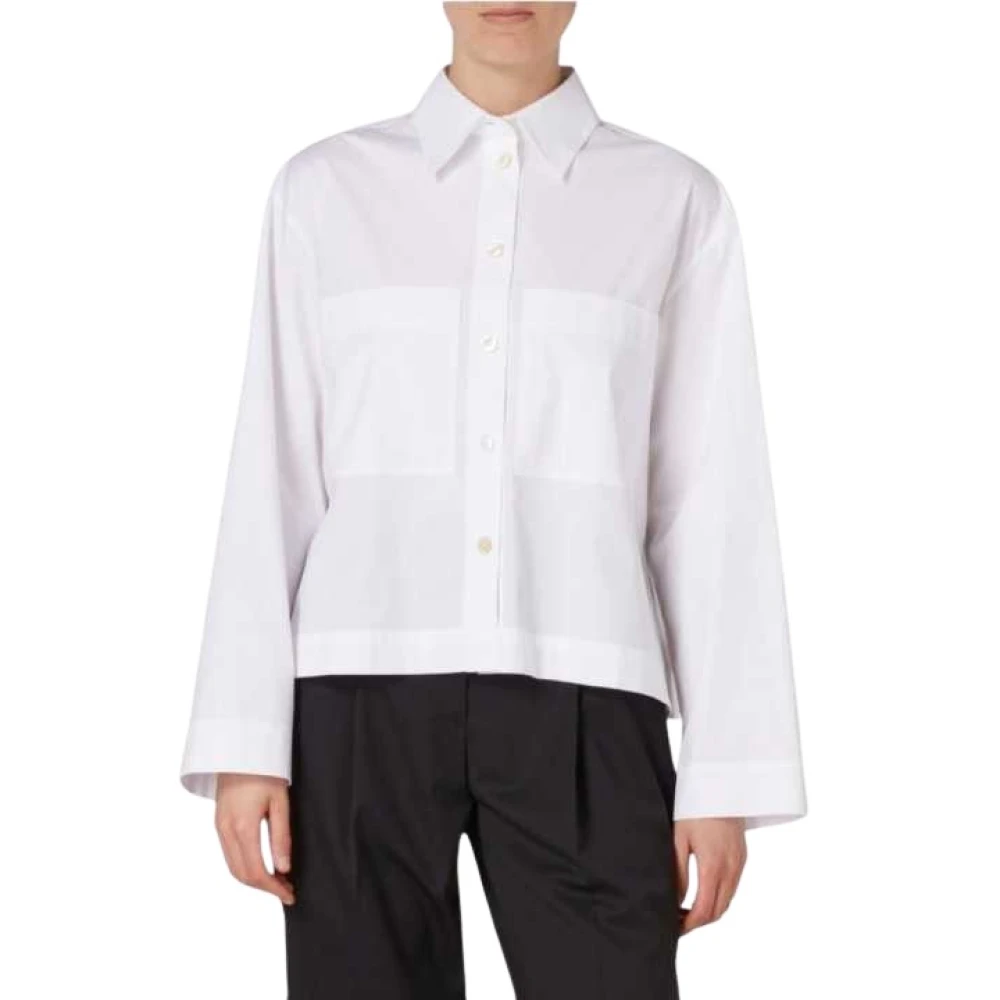 Paul Smith Women's White Oversized Shirt With Patch Pockets - Shirts - 2XS - Blouses & Shirts