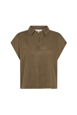 Polo i jersey fiammato