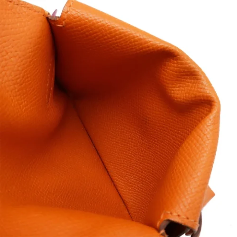 Hermès Vintage Pre-owned Leather wallets Orange Dames