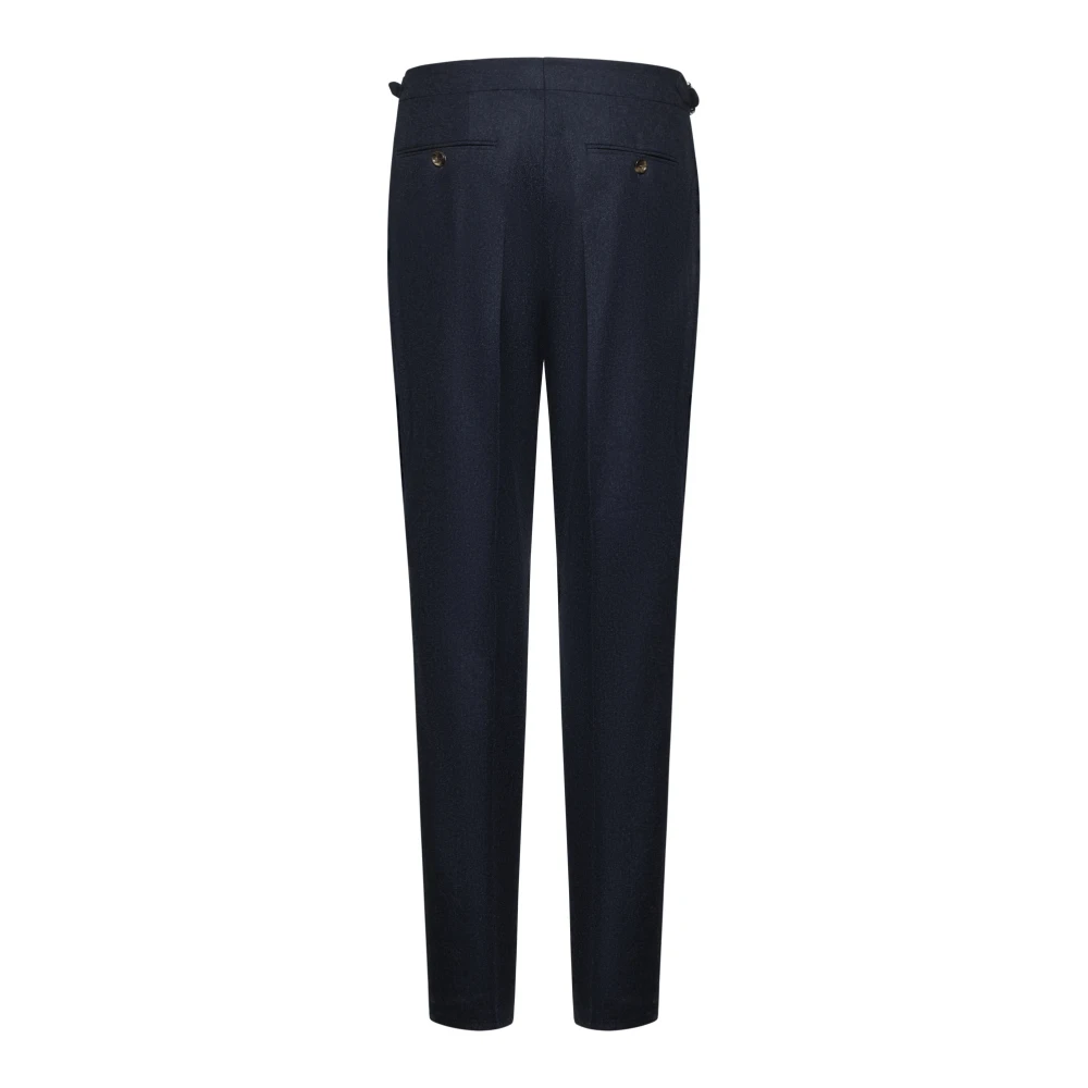 BRUNELLO CUCINELLI Blauwe Op Maat Gemaakte Wollen Broek Blue Heren