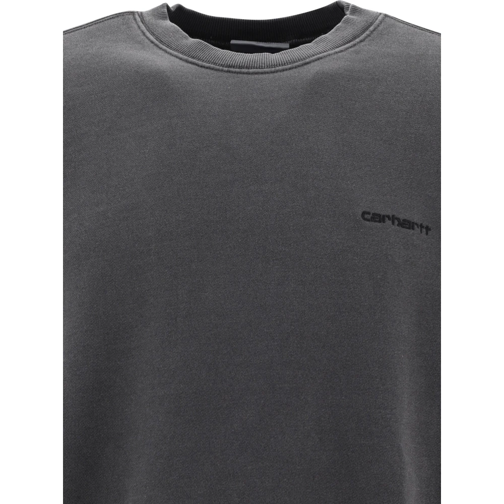 Carhartt WIP Duster Script Sweatshirt 100% Katoen Gray Heren