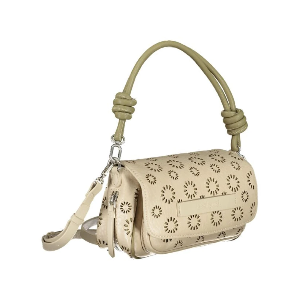 Desigual Omkeerbare Handtas met Meerdere Vakken Beige Dames