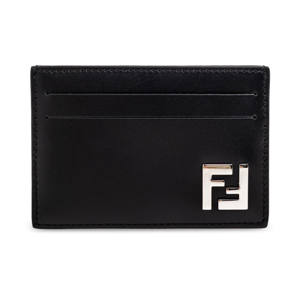 Fendi Men's Black Wallets & Cardholders, One Size, Ff Squared Slim Card Holder
