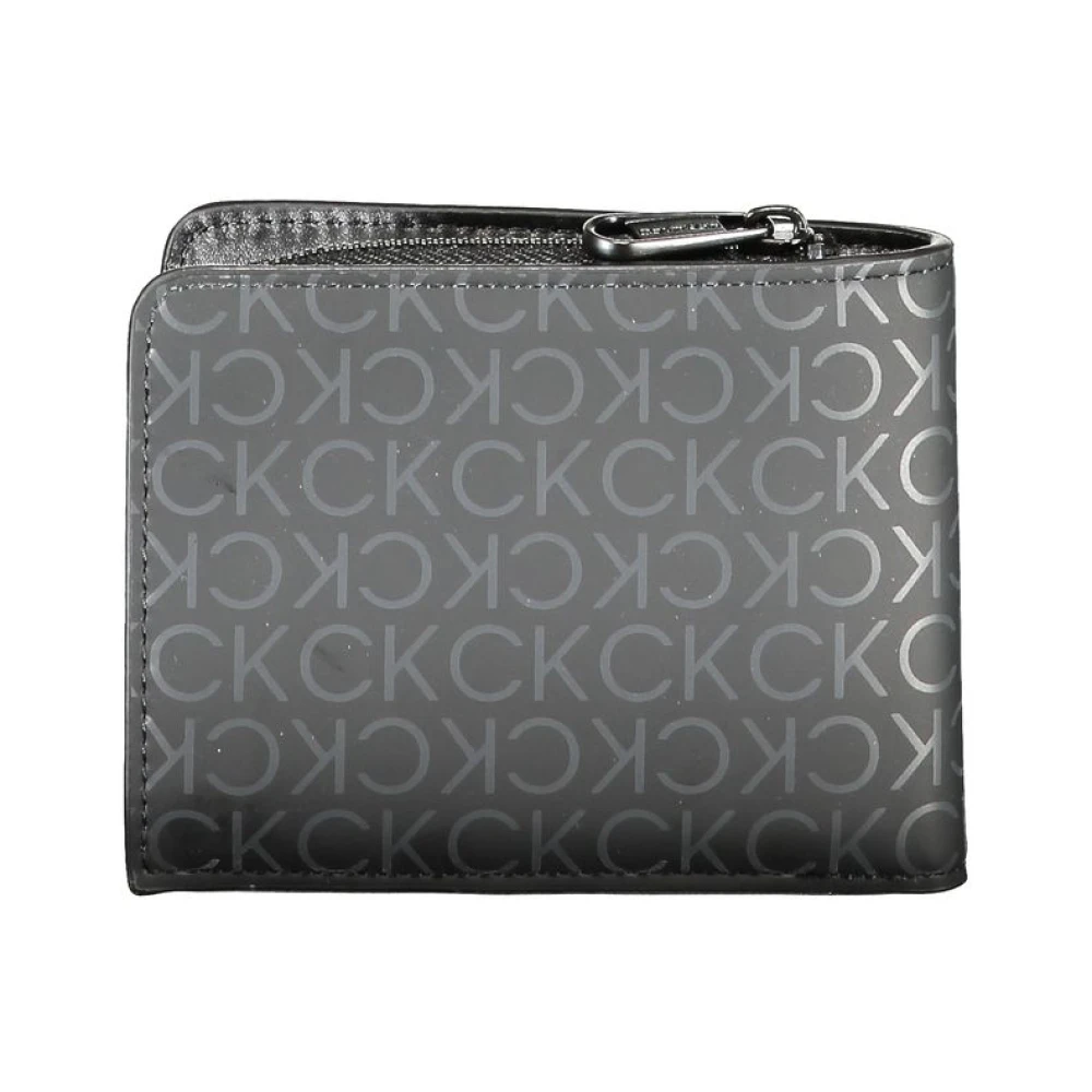 Calvin Klein Zwarte Polyester Portemonnee met RFID-blokkering Black Heren