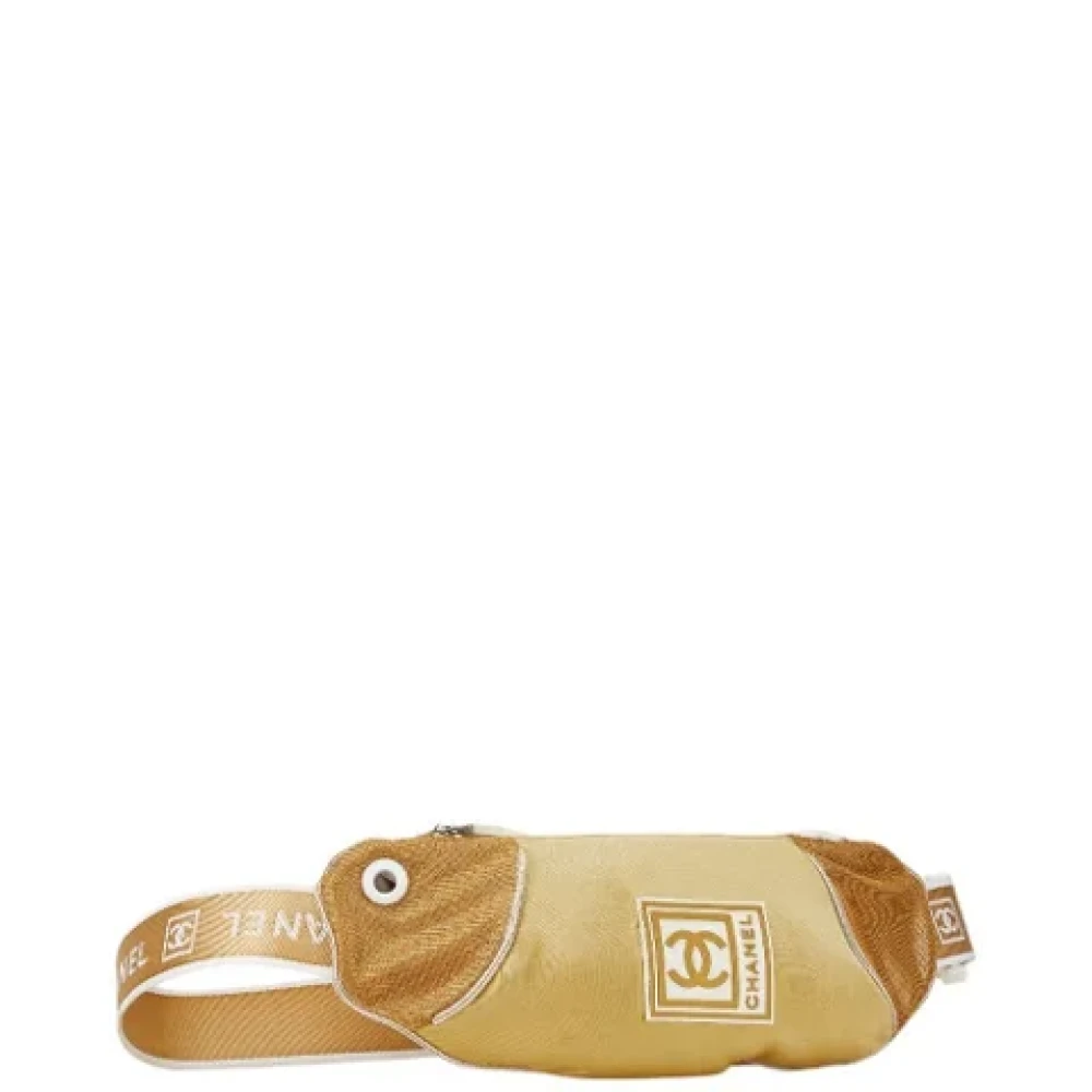 Chanel Vintage Pre-owned Nylon chanel-bags Beige Dames