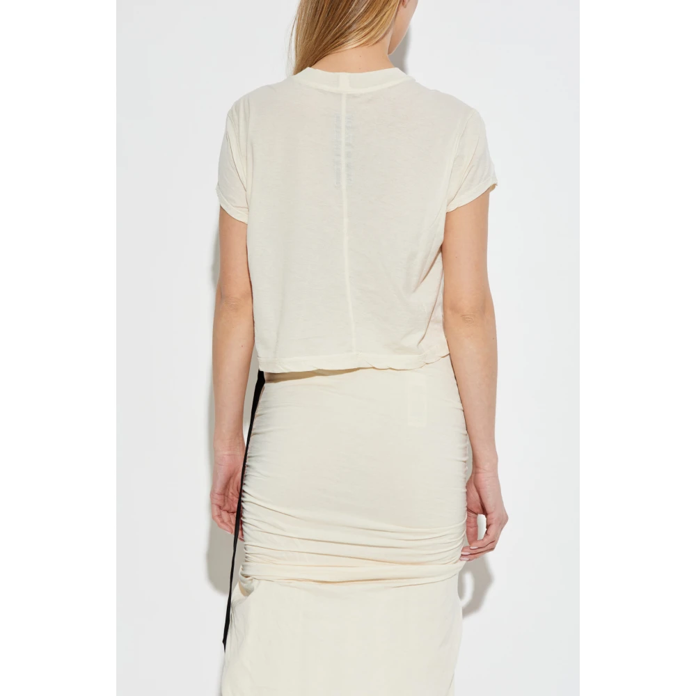 Rick Owens Kort T-shirt Beige Dames