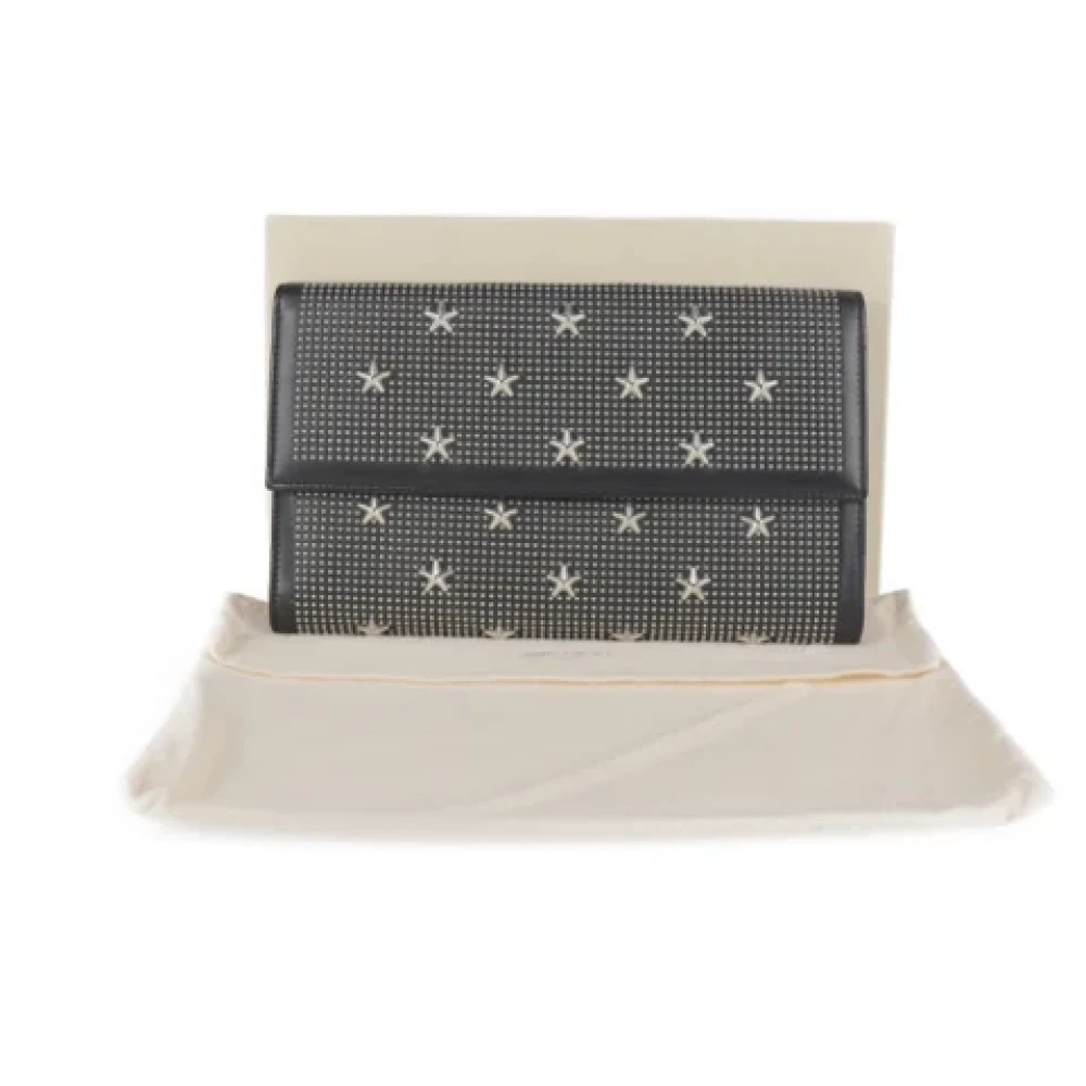 Jimmy Choo Pre-owned Leather clutches Black Dames