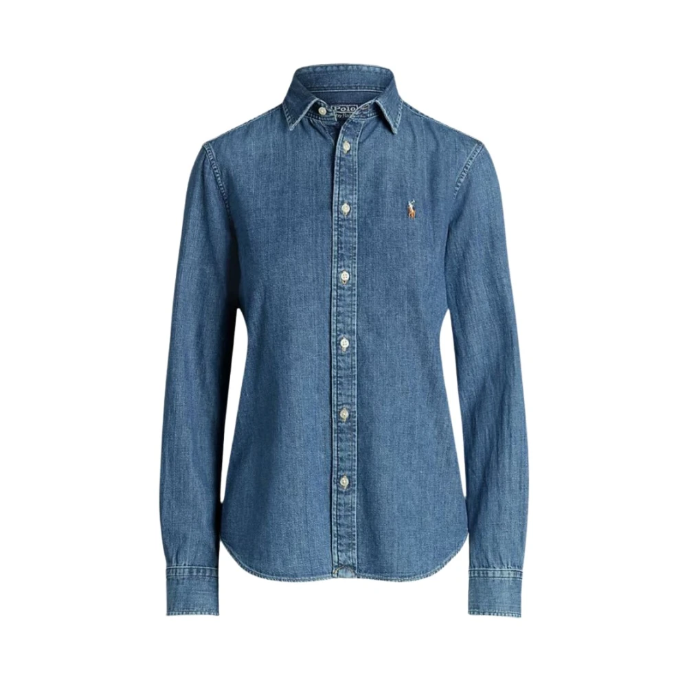 Blå Denim Skjorte - 100% Bomull