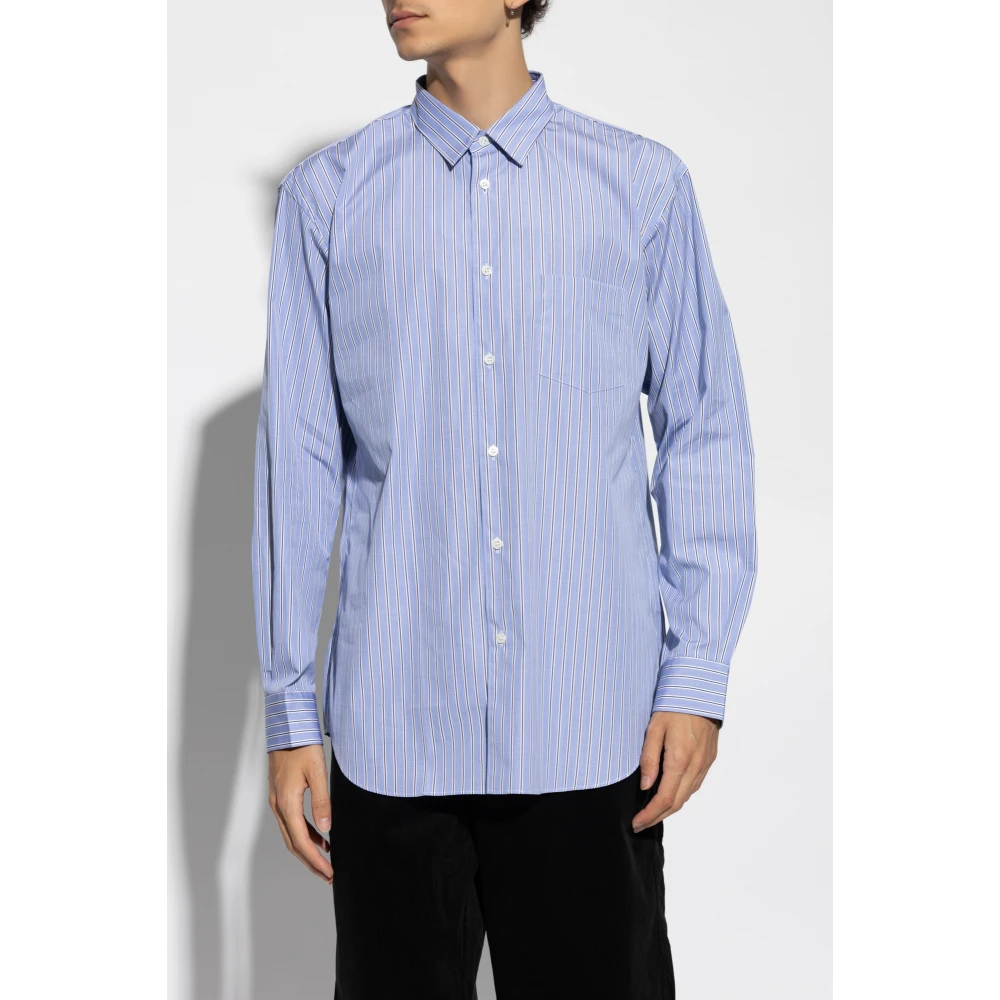Comme des Garçons Shirt met gestreept patroon Blue Heren