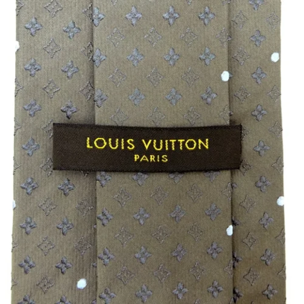 Louis Vuitton Vintage Pre-owned Silk home-office Gray Heren