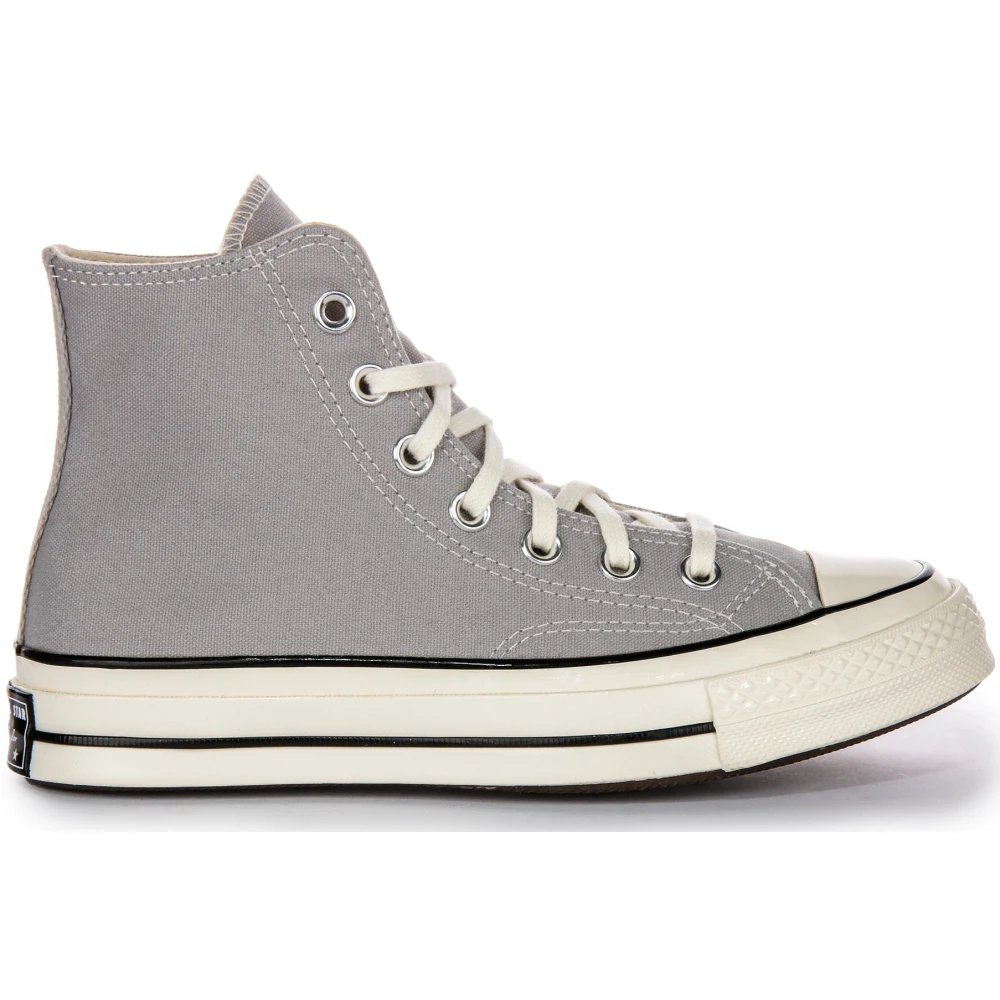 Converse Men's Gray Sneakers, 11 Uk, Vintage Canvas Hi-Top Trainers Light Grey