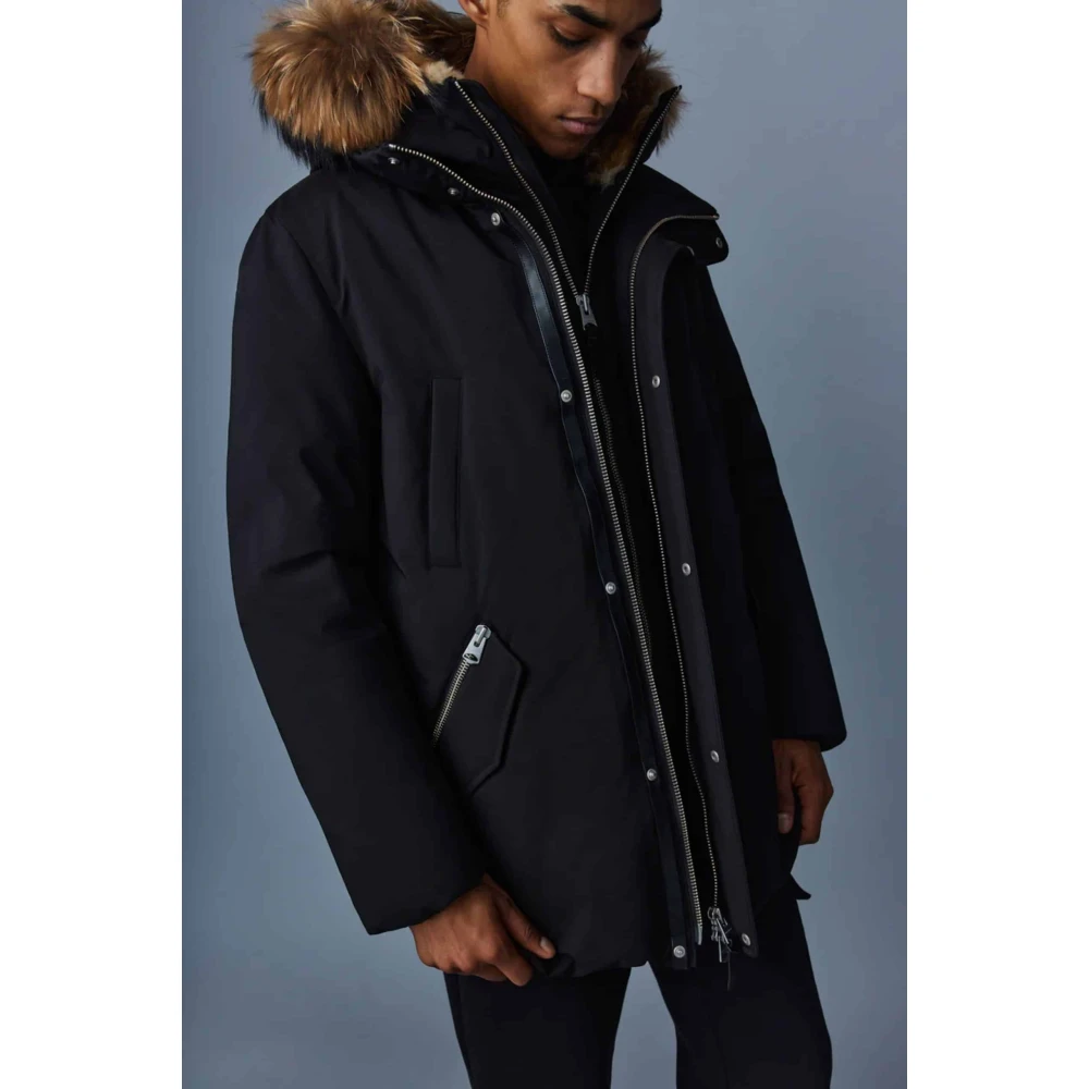 Mackage Gerecyclede Dons Parka met Bont Capuchon Black Heren