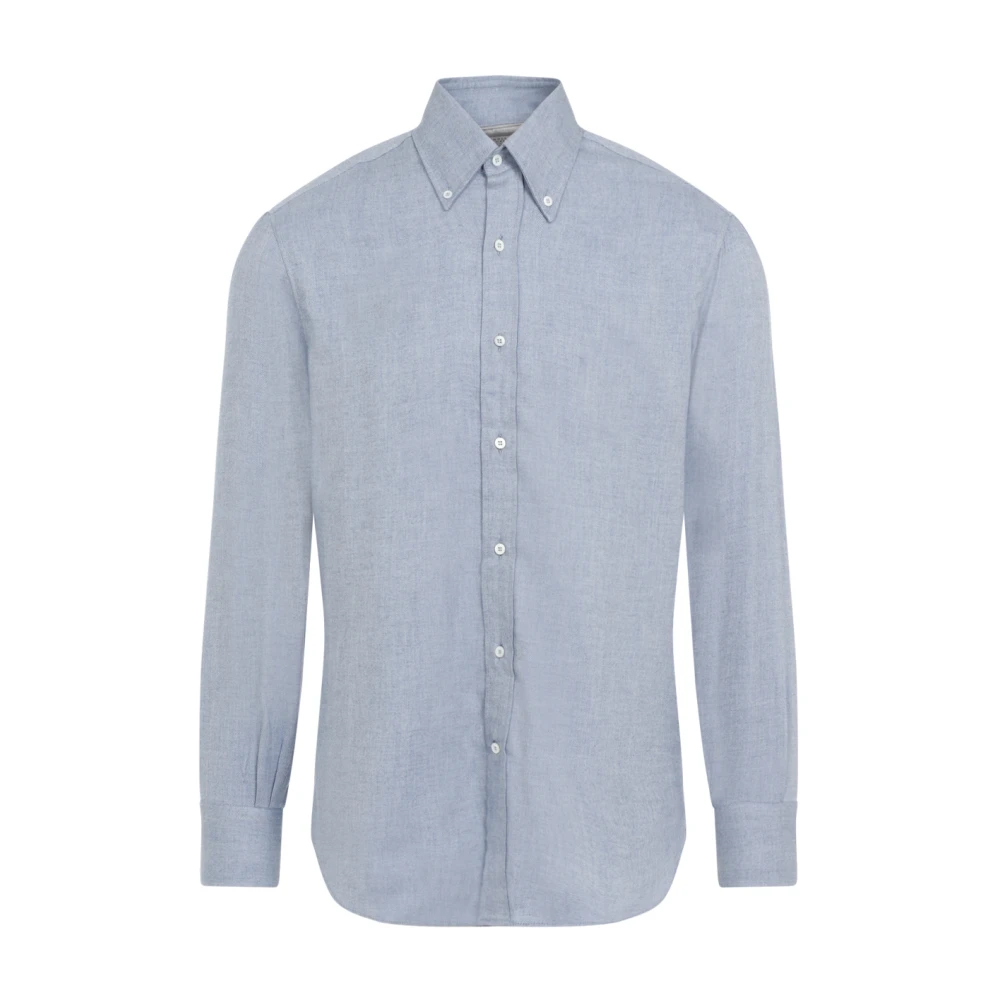 BRUNELLO CUCINELLI Blauwe Shirts voor Mannen Aw24 Blue Heren