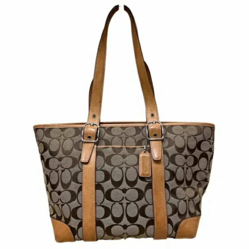 Coach Pre-owned Canvas shoulder-bags Beige Dames