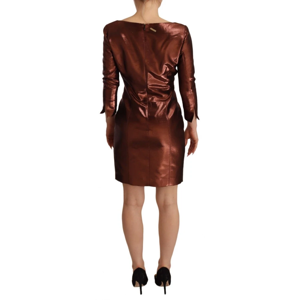 Gianfranco Ferré Elegante Bronzen Vierkante Halsjurk Brown Dames