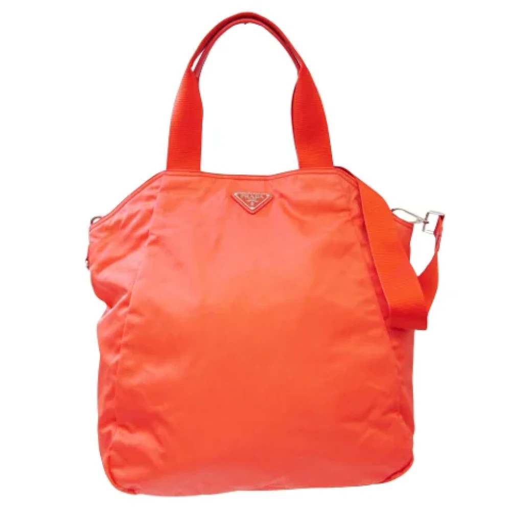 Prada Vintage Pre-owned Fabric totes Orange Dames