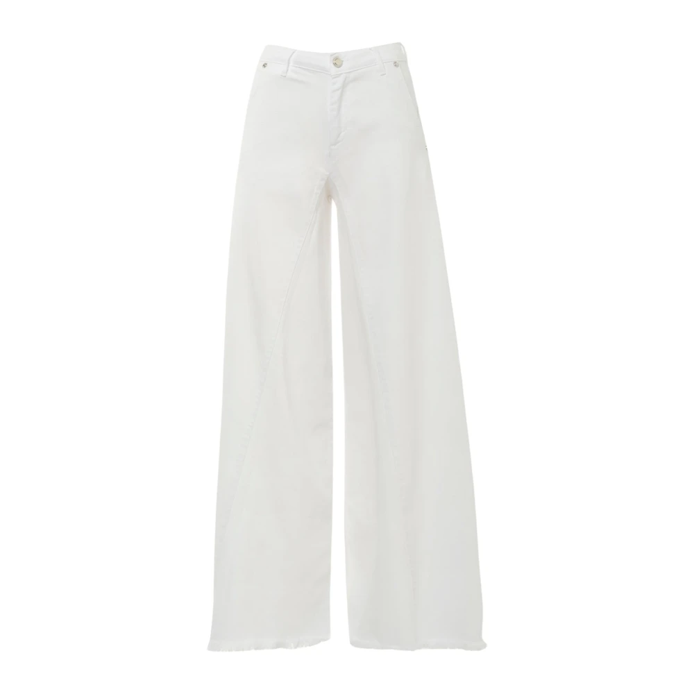 Silvian Heach Breda jeans med snedvriden kant White, Dam