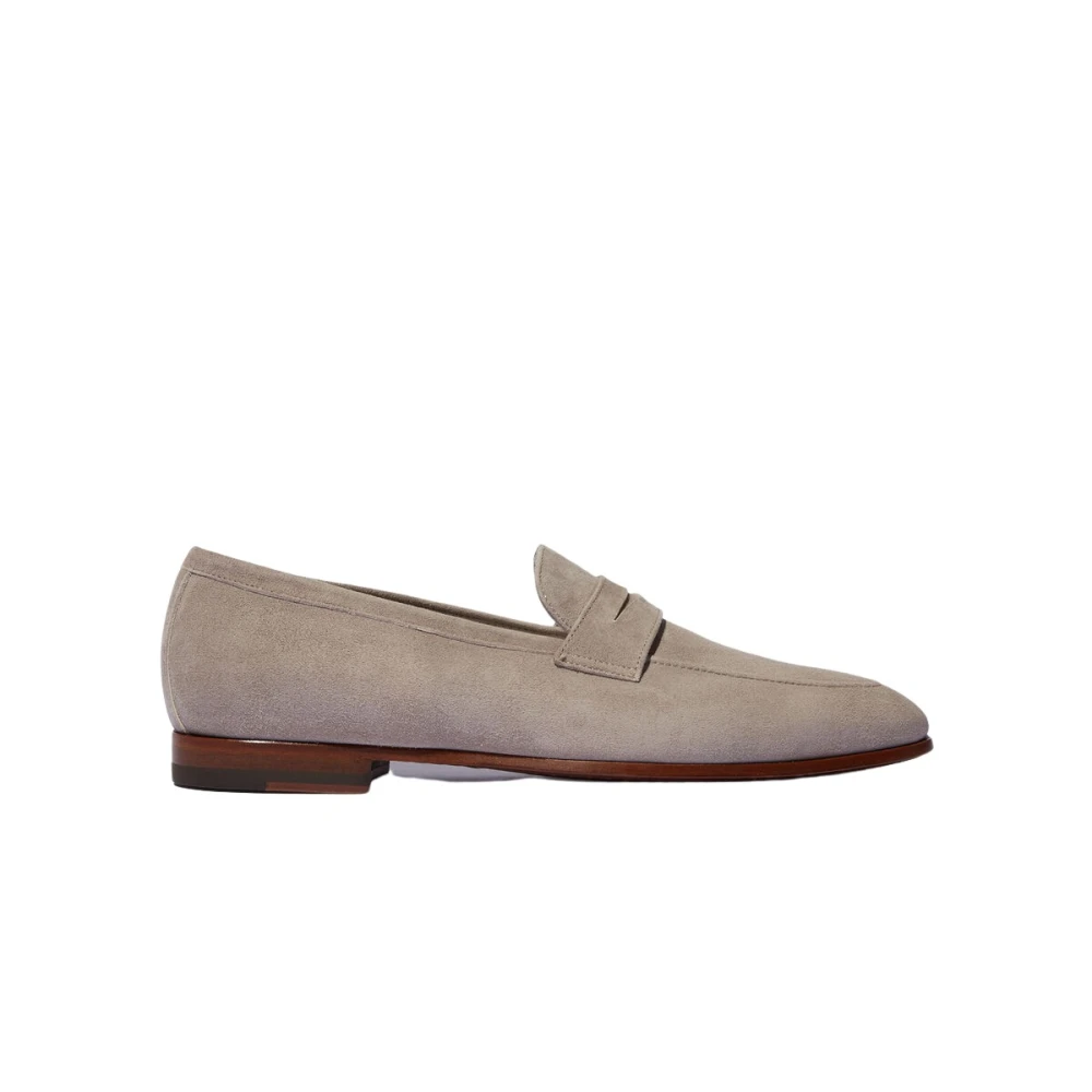 Scarosso Marzio Taupe Scamosciato Penny Loafers Beige, Herr