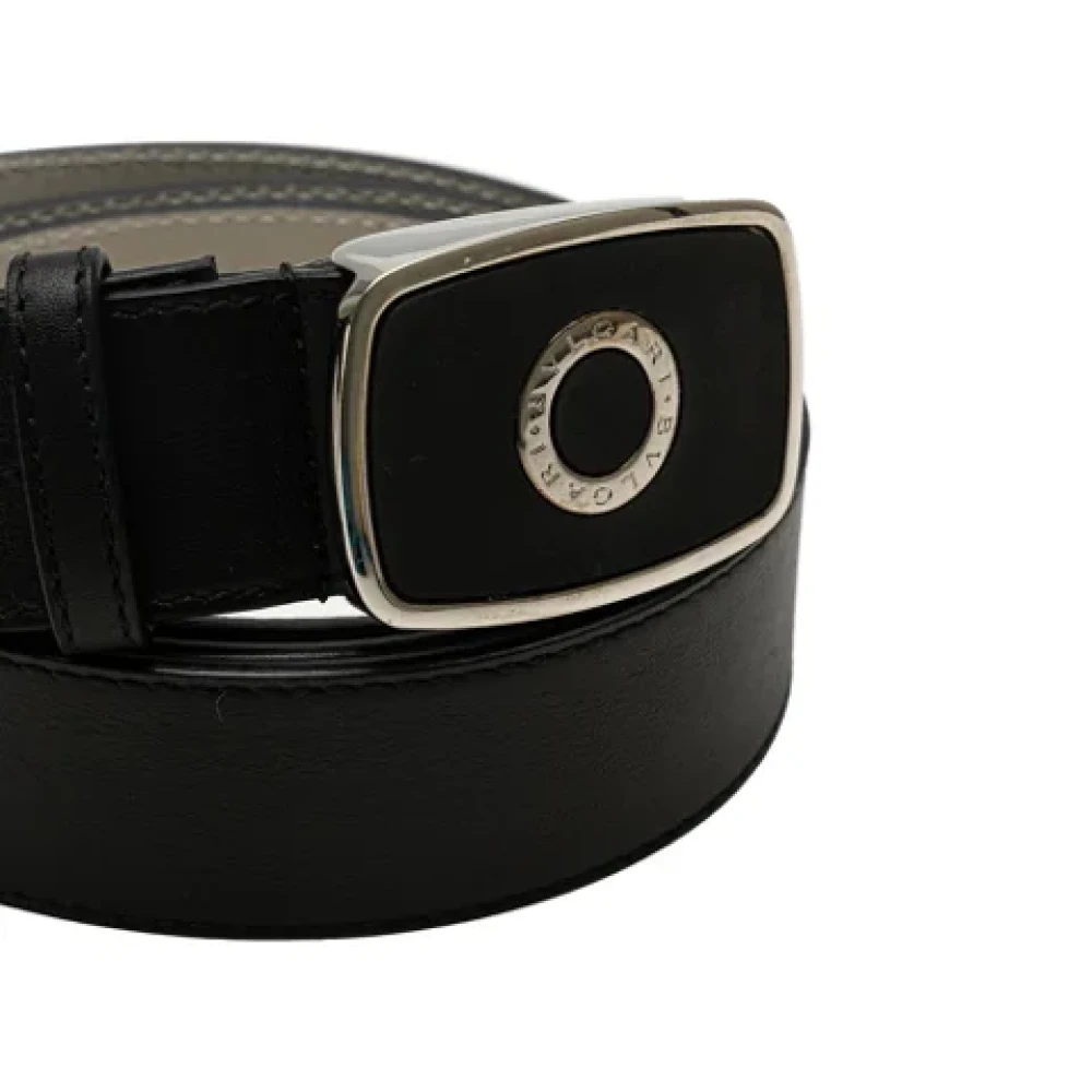 Bvlgari Vintage Pre-owned Leather belts Black Heren