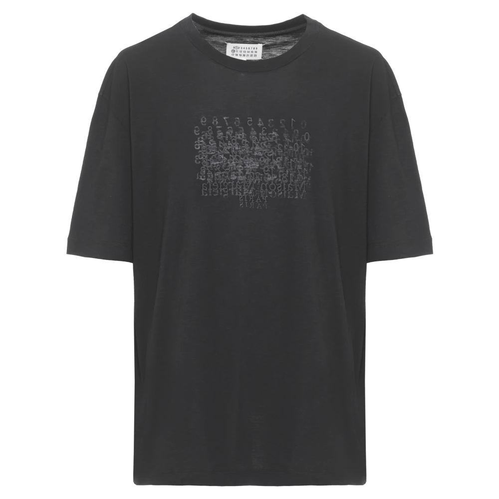 Maison Margiela Men's Black T-Shirts, L, Cotton T-Shirt