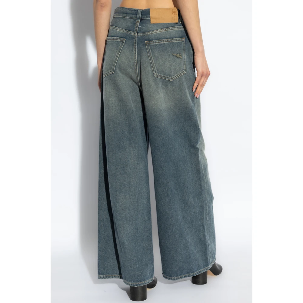 MM6 Maison Margiela Jeans met Vintage-effect Blue Dames