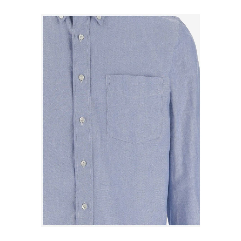 Aspesi Katoenen overhemd met knoopsluiting Blue Heren
