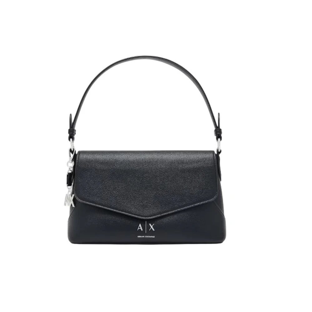 Armani Exchange Women's Isabel Faux Leather Shoulder Bag Black - Image 4