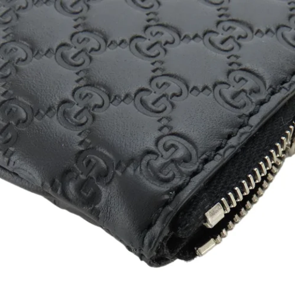 Gucci Vintage Pre-owned Leather wallets Black Dames