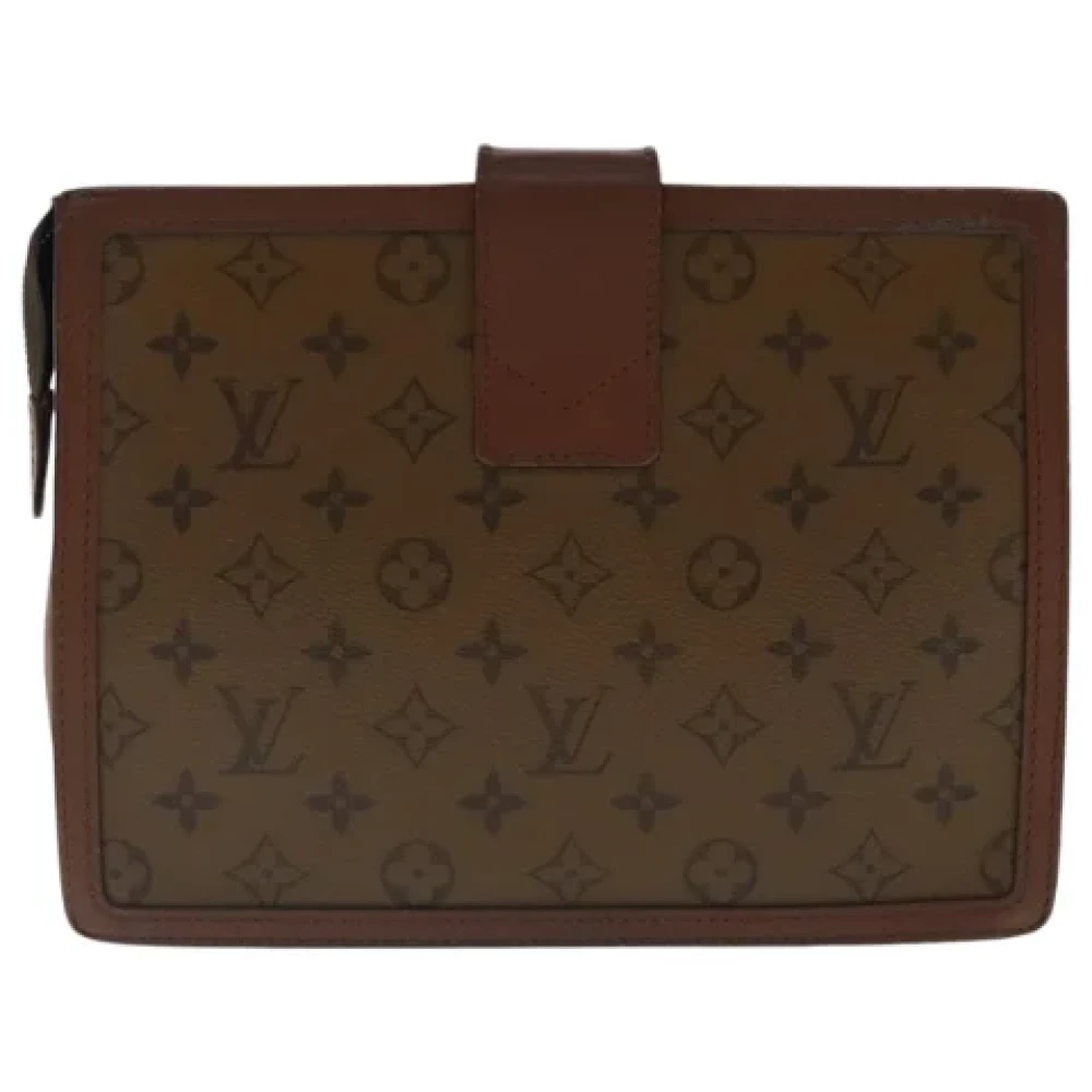 Louis Vuitton Vintage Pre-owned Canvas clutches Brown Dames