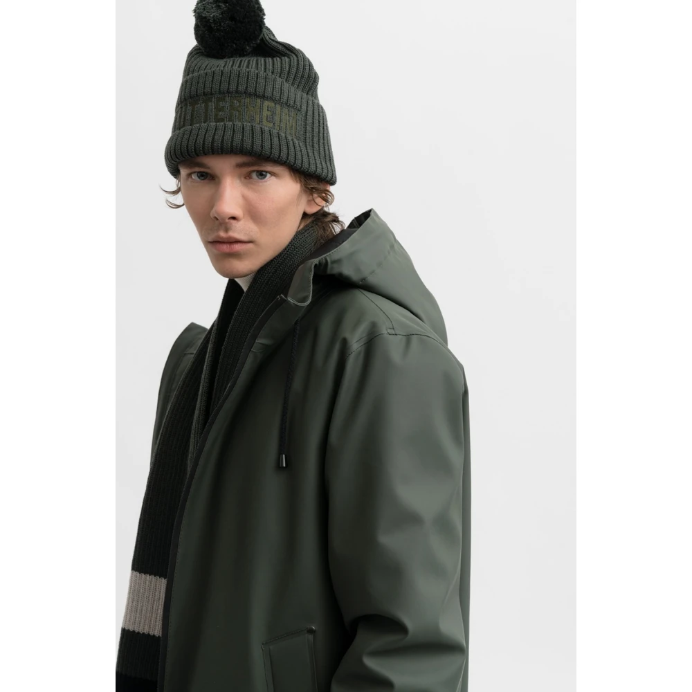Stutterheim Pompon Ribgebreide Beanie Green Unisex